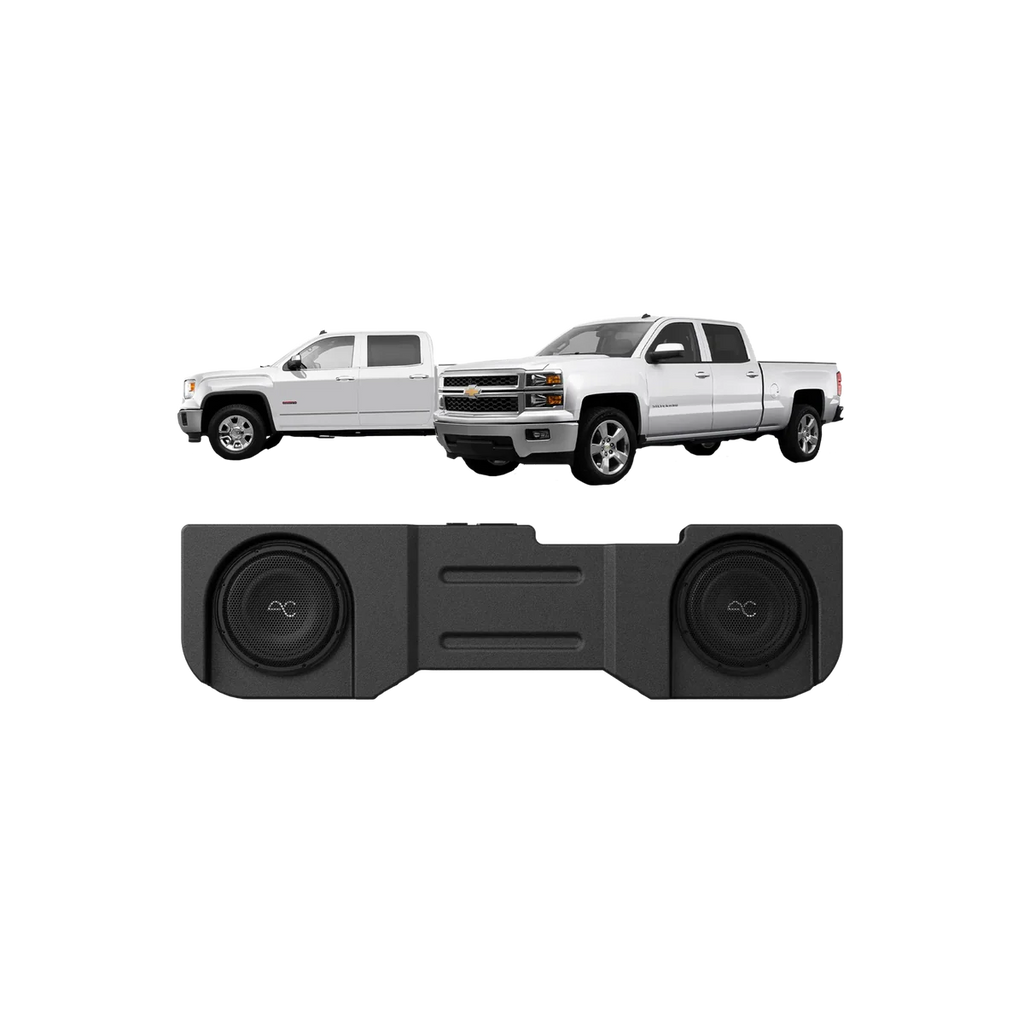 Audio Control TXGM14D10 Chevy Silverado/GMC Sierra (2014-18) Under Seat Dual 10" Loaded Subwoofer Enclosure