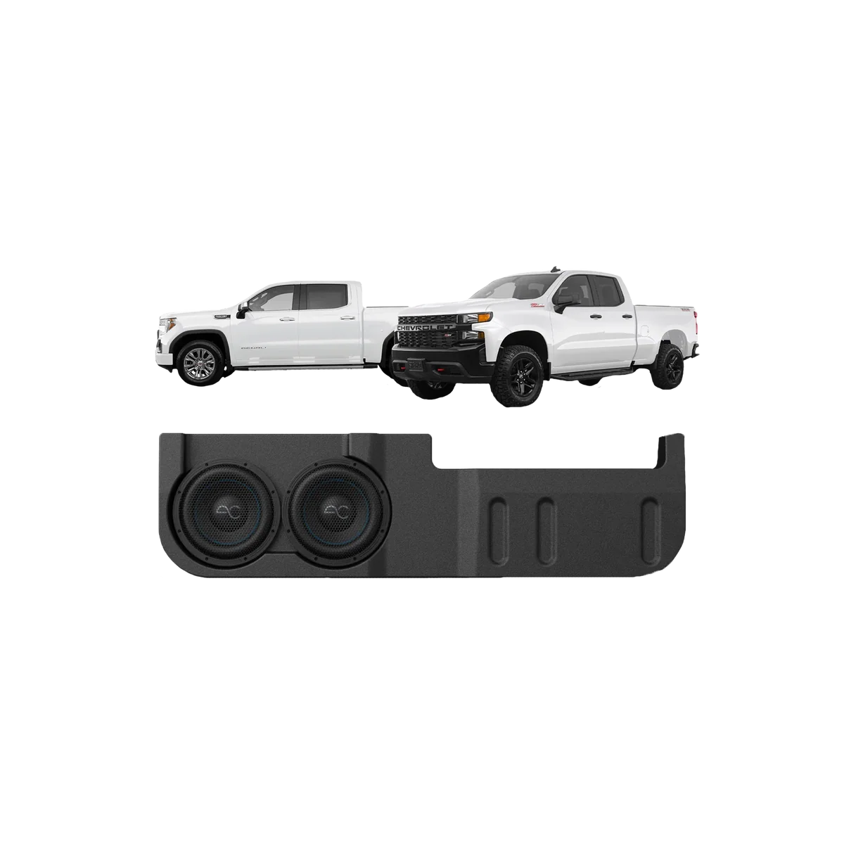AudioControl TXGM19D10 Chevy Silverado/GMC Sierra (2019+) Under Seat Dual 10" Loaded Subwoofer Enclosure