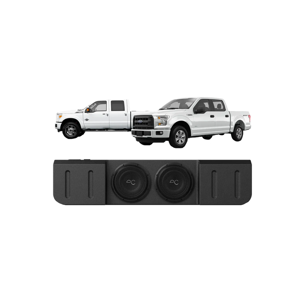 Audio Control TXFF15D10 Ford F-150 (2015-23) / F-250/350 (2017+) Under Seat Dual 10" Loaded Subwoofer Enclosure