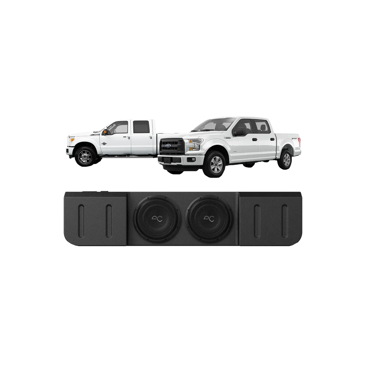 Audio Control TXFF15D10 Ford F-150 (2015-23) / F-250/350 (2017+) Under Seat Dual 10" Loaded Subwoofer Enclosure