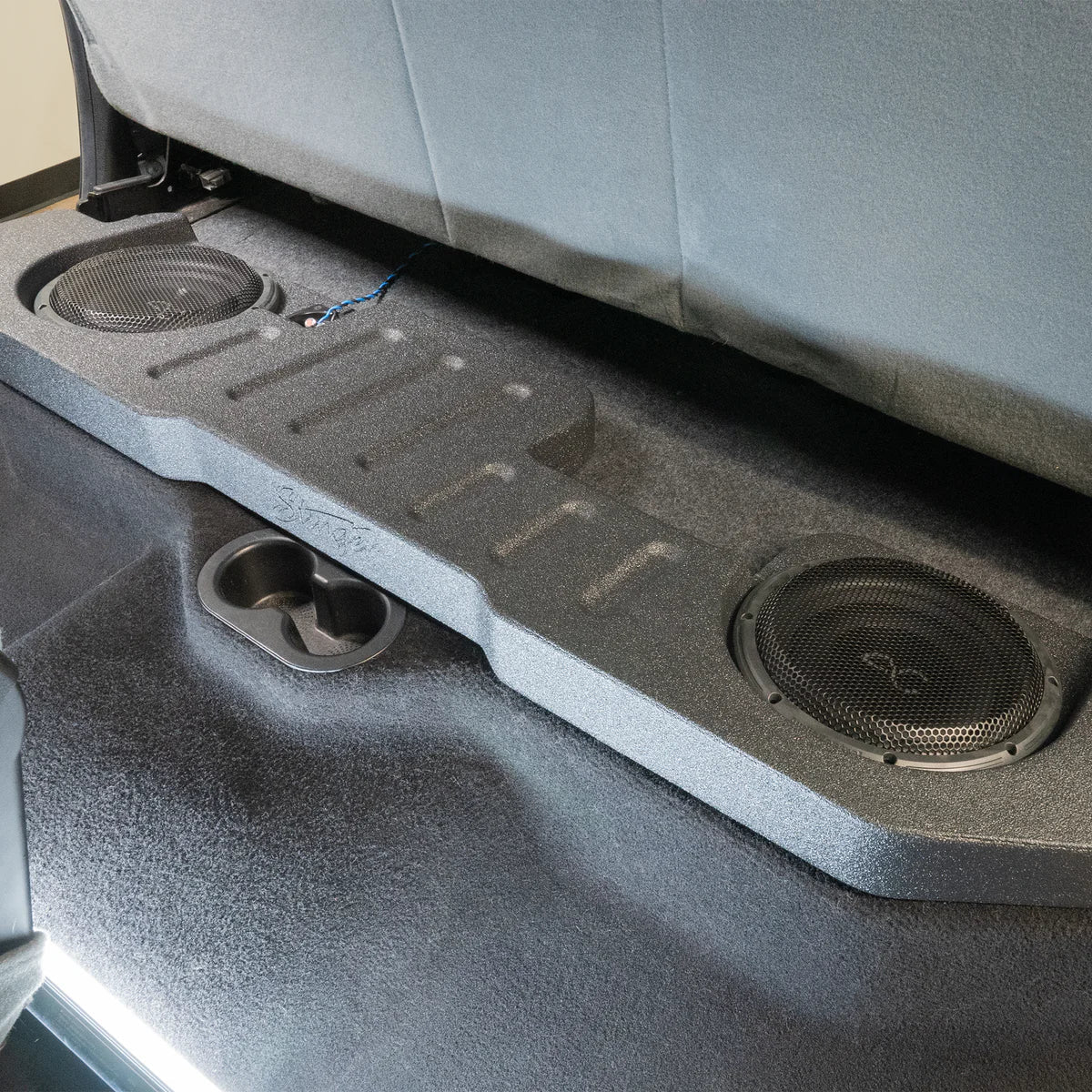 Audio Control TXRM02D10 RAM Truck (2002-2025) Under Seat Dual 10" Loaded Subwoofer Enclosure