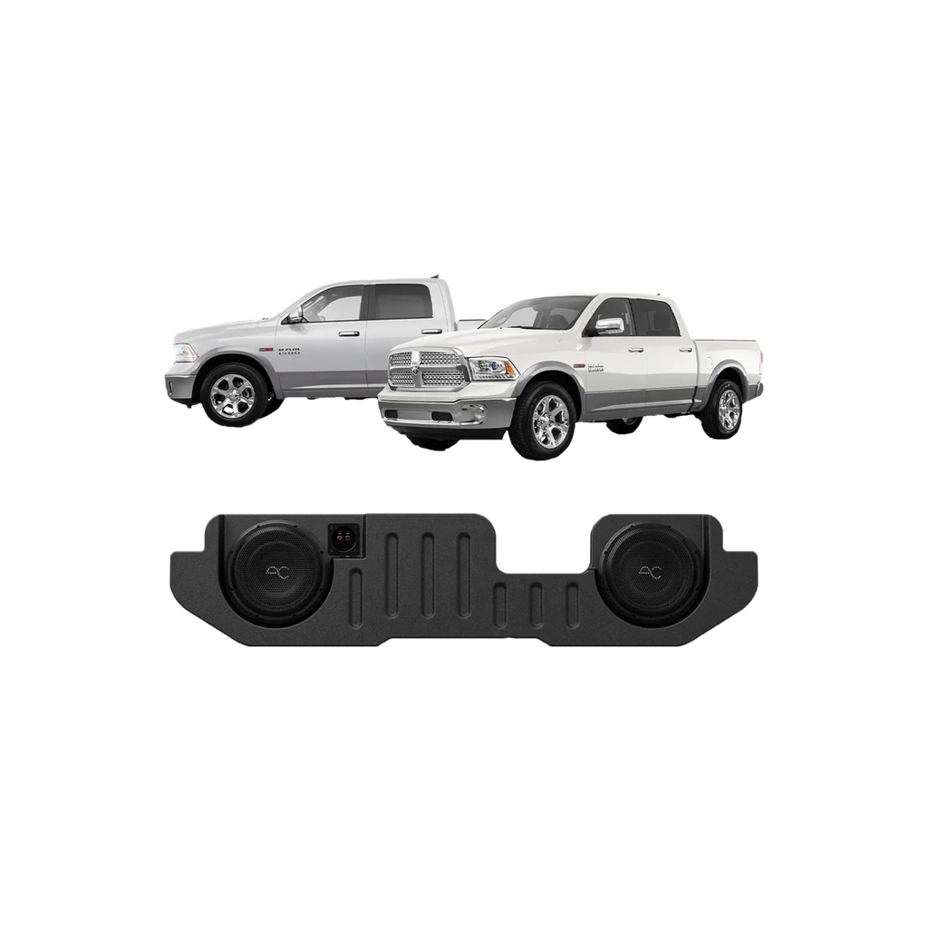 Audio Control TXRM02D10 RAM Truck (2002-2025) Under Seat Dual 10" Loaded Subwoofer Enclosure